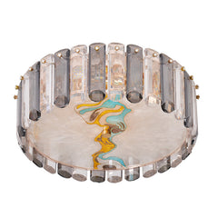 Crystal Round Ceiling Light With Exquisite Minimalist Ceiling For Dining Room, Kitchen, Bedroom And Living Room