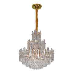 Exquisite Modern American Style Crystal Round Chandelier For Dining Room, Kitchen, Bedroom And Living Room