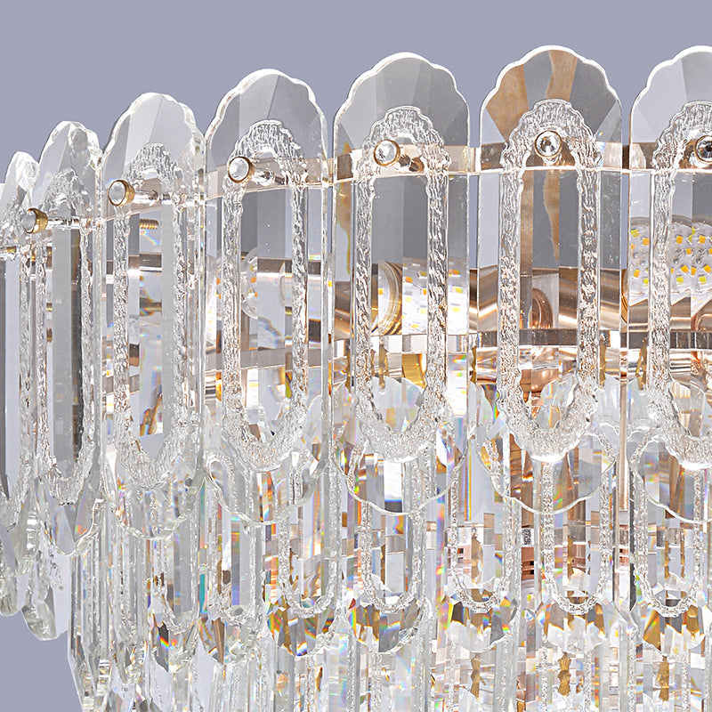 High-End Crystal Chandelier Modern Style Chandelier Crystal Round Chandelier For Dining Room, Kitchen, Bedroom And Living Room